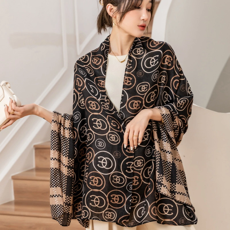 2023 Fashion Oversize High Copy Autumn Lightweight Printed Scarf