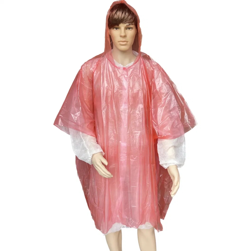 Disposable Rain Ponchos with Hood for Adults, Family, Women, Men, Individually Wrapped