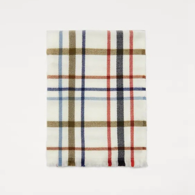 Checked Scarf Cashmere Plaid Scarf Winter Men&prime;s Luxury Scarf