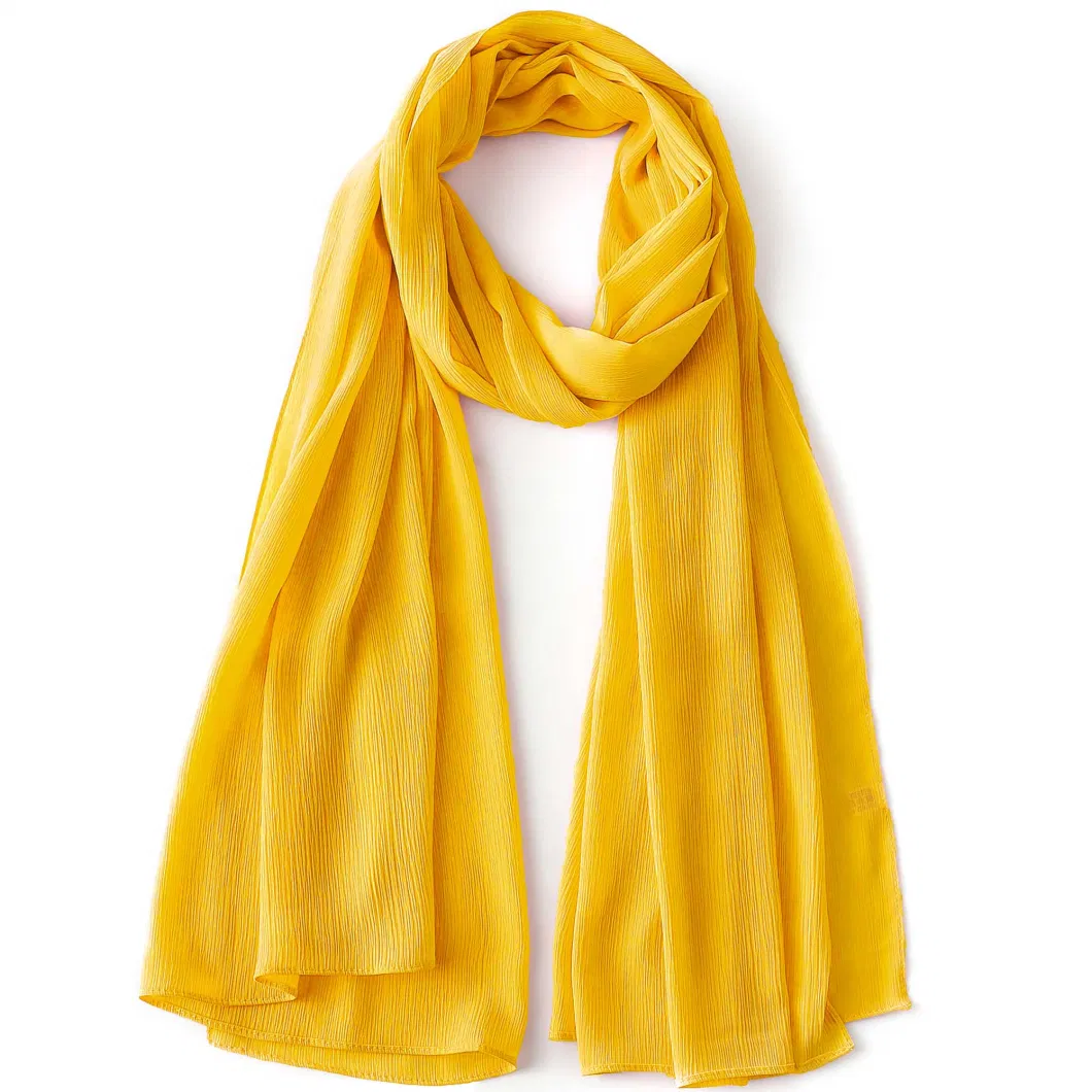 Wholesale Lightweight Charming Mustard Chiffon Shawl Wraps and Scarves