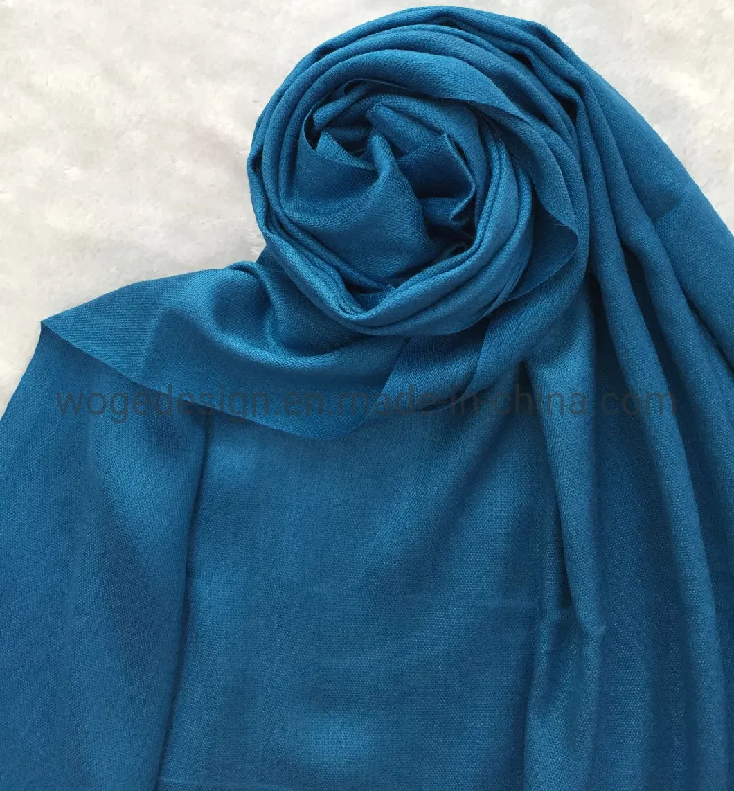 Classic UK Beautiful Hijabs Factory Wholesale Ladies Plain Solid Viscose Scarfs Pashmina with 41colors Available Stock