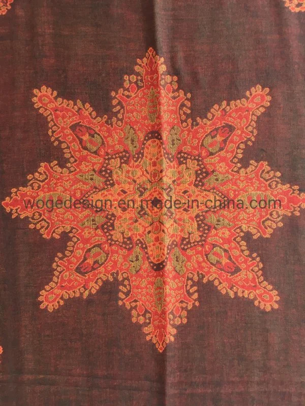 Hot Selling Wholesale Fall Stylish Scarf Shawl India Style Jacquard Leaves Floral Rayon Viscose Classical Vintage Lady Pashmina