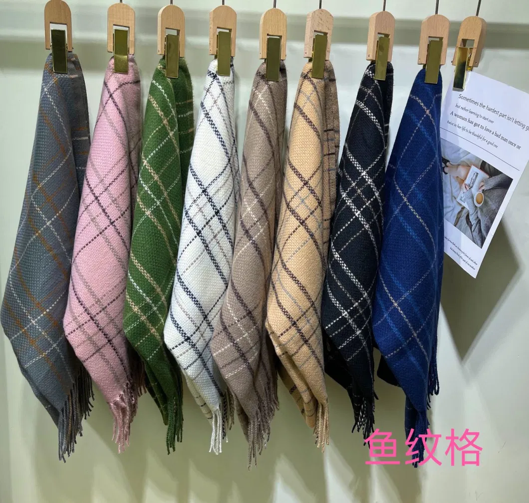 Wholesale Price Check Plaid Tartan Long Scarf for Women with Many Color