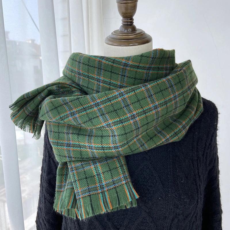 Hot Sales Autumn and Winter New Style Cashmere Plaid All-Match Warm Vintage Long Lady Scarf