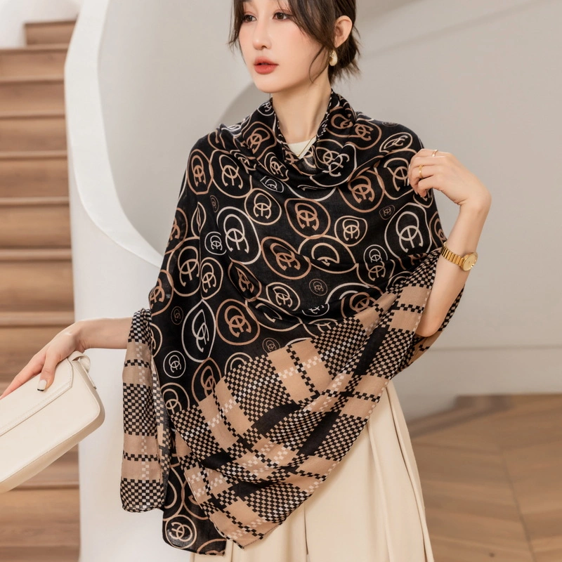 2023 Fashion Oversize High Copy Autumn Lightweight Printed Scarf