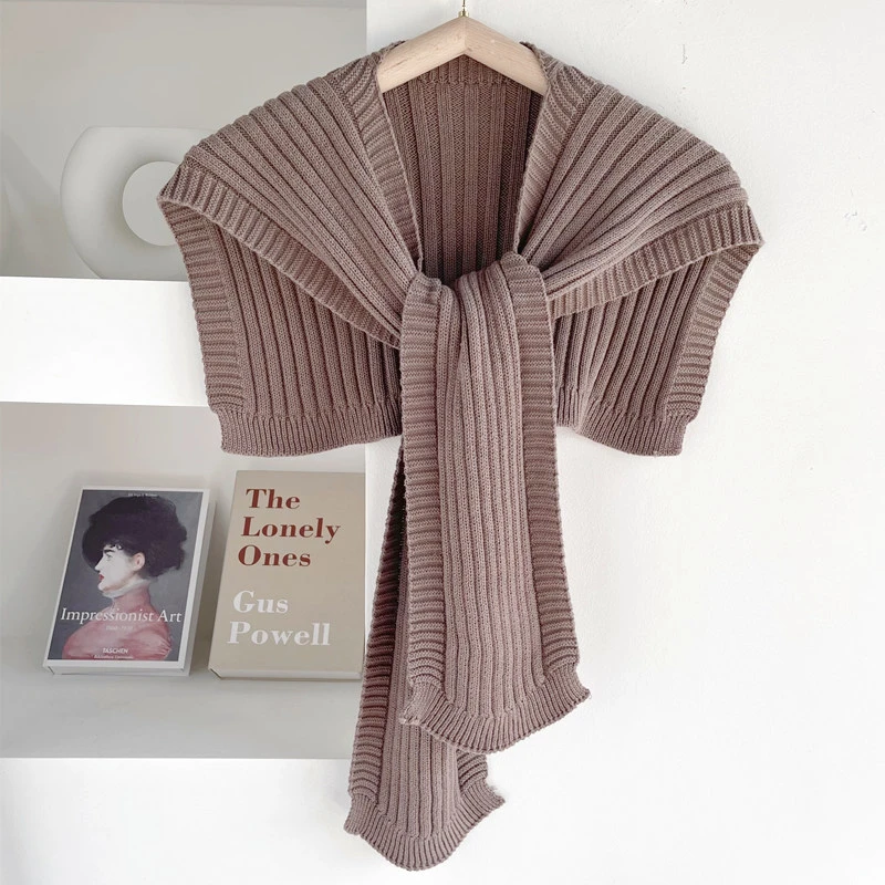 2024 Fashion Designer Poncho Kimono Cape Women&lsquo; S Trending Knitting Cloth Wraps Scarf for Autumn Winter