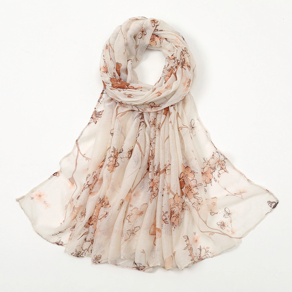 Scarf for Women Lightweight Floral Flower Scarves for Fall