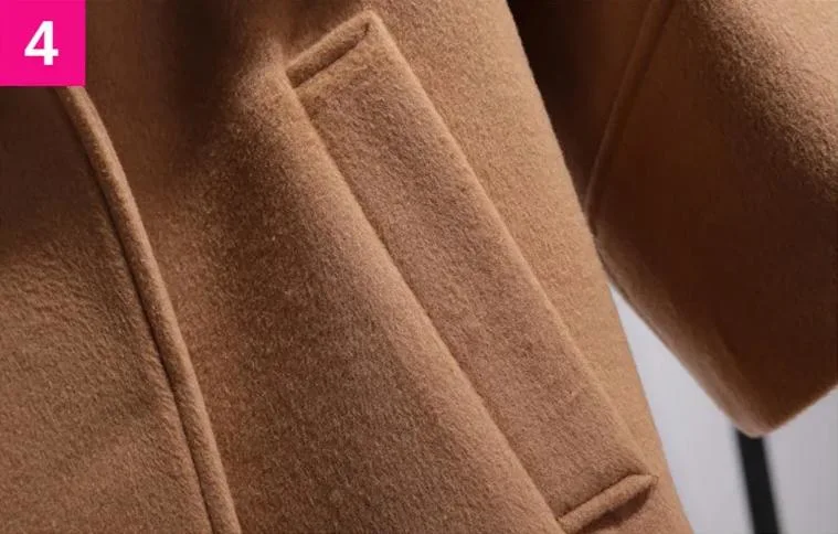 New Woolen Coat Women&prime;s Autumn and Winter Woolen Jacket Waist Short Cloak