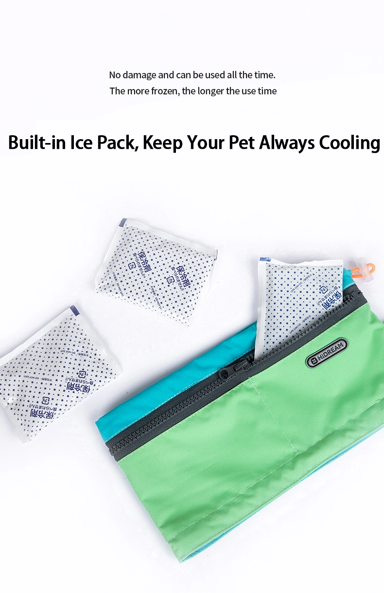 Resin Zipper Design Light Weight Cooling Time 2h Dog Cooling Scarf