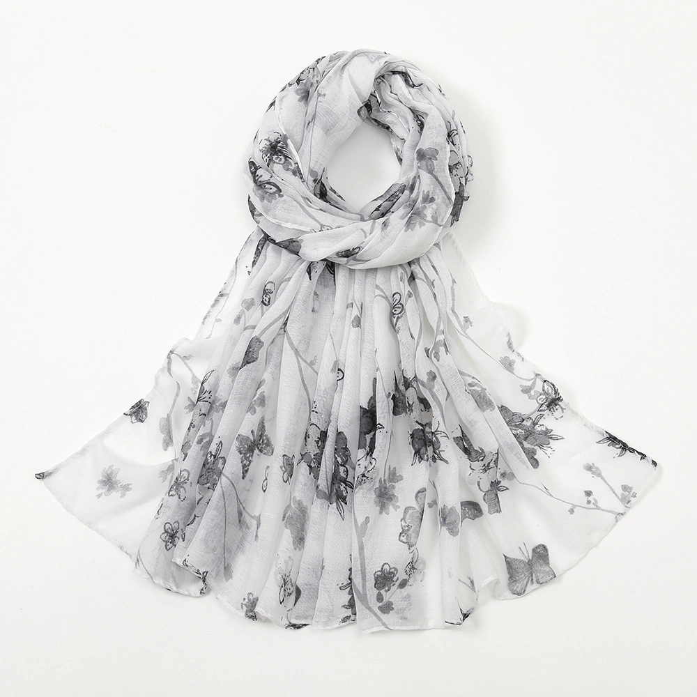 Scarf for Women Lightweight Floral Flower Scarves for Fall