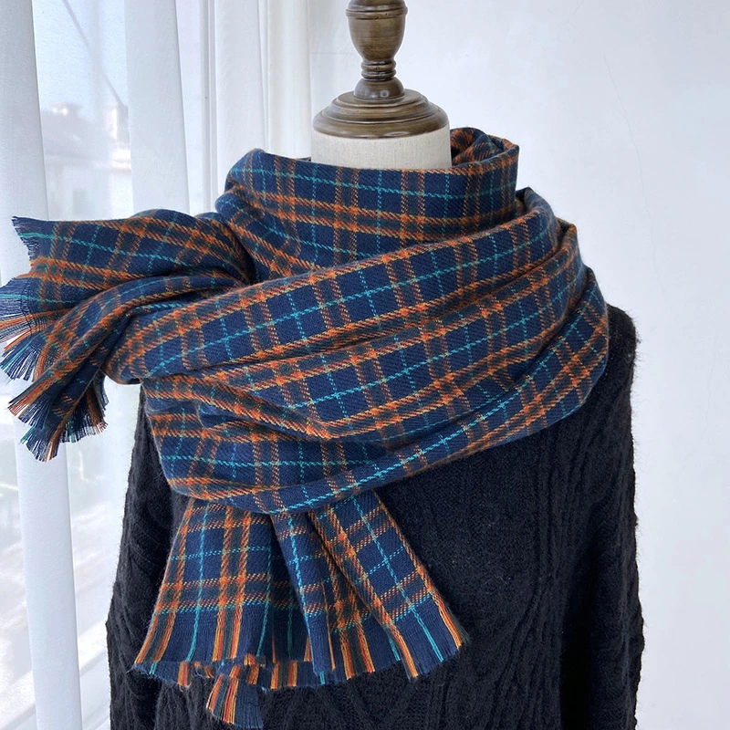 Hot Sales Autumn and Winter New Style Cashmere Plaid All-Match Warm Vintage Long Lady Scarf