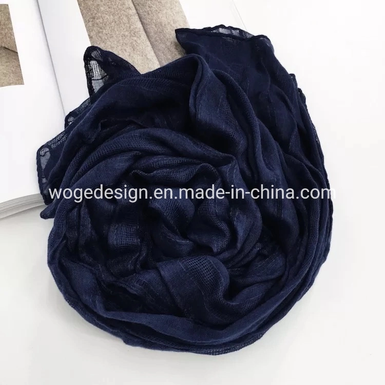 Yiwu Fashion Spring Autumn Hot Classic Elegant Plain Soft Boutique Women Hijab Wraps Shawls Viscose Fabric Solid Scarf