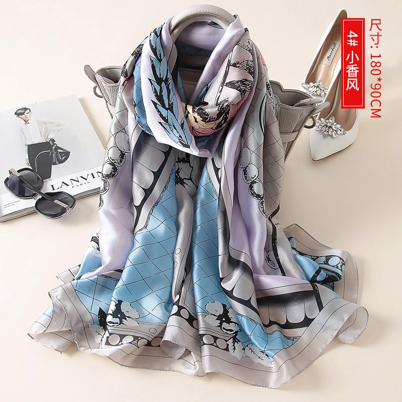 Towel Sunscreen Silk Scarf Shawl Female 180*90cm