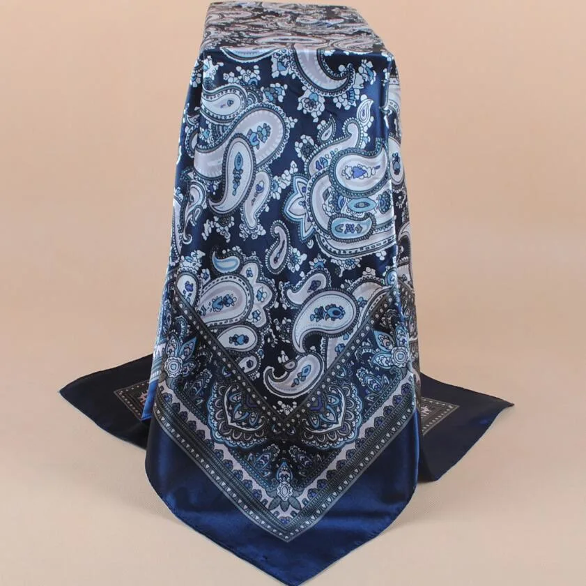 Silk Paisley Bandana Scarf for Women Square Fashion Hair Head Scarf Satin Scarves Silky Neckerchief