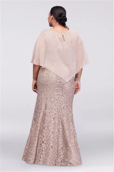 Chiffon Evening Dresses Free Shawl Mother of The Bride Lace Party Formal Gown Mt043
