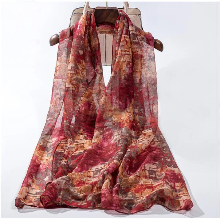 Ladies Tie Dye Printing Stoles Scarves Women Soft Smooth Kimono Turban Girls Thin Fashion Scarf