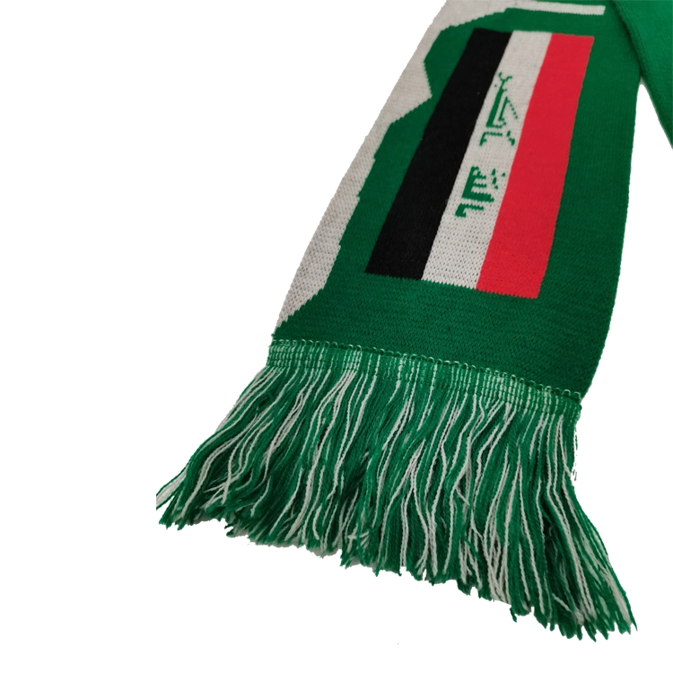 Promotional BSCI Factory Fan Scarf Custom 100%Polyester Sports Fan Scarf UAE National Flag Scarf and for Fans