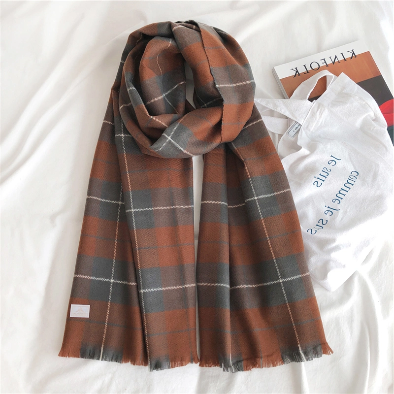 Hot Selling Winter Plaid Shawl Cashmere Plaid Scarves Lodon Checked Scarf for Women &amp; Men