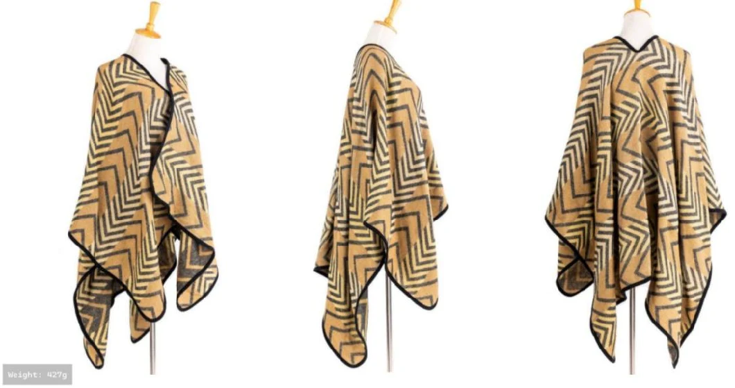 Ladies Fashion Leisure Classical Acrylic Knitted Scarf Wrap Poncho Shawl
