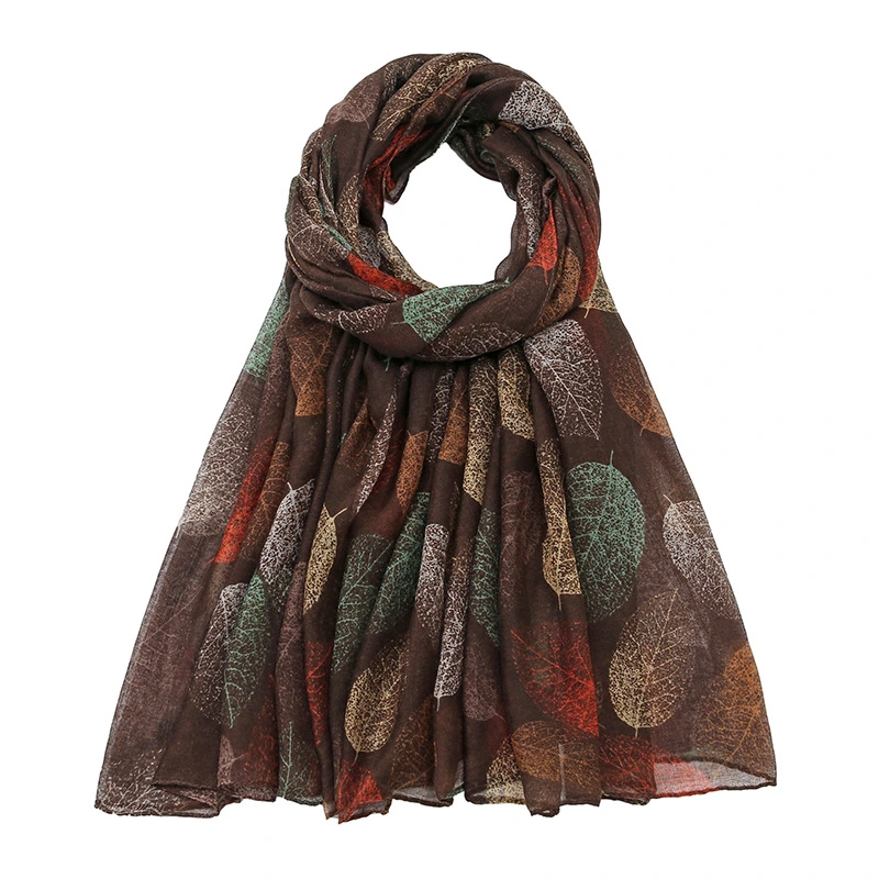 Maple Leaves Scarf, Maple Leaf Scarves, Black Silk Scarf, Autumn Accessories