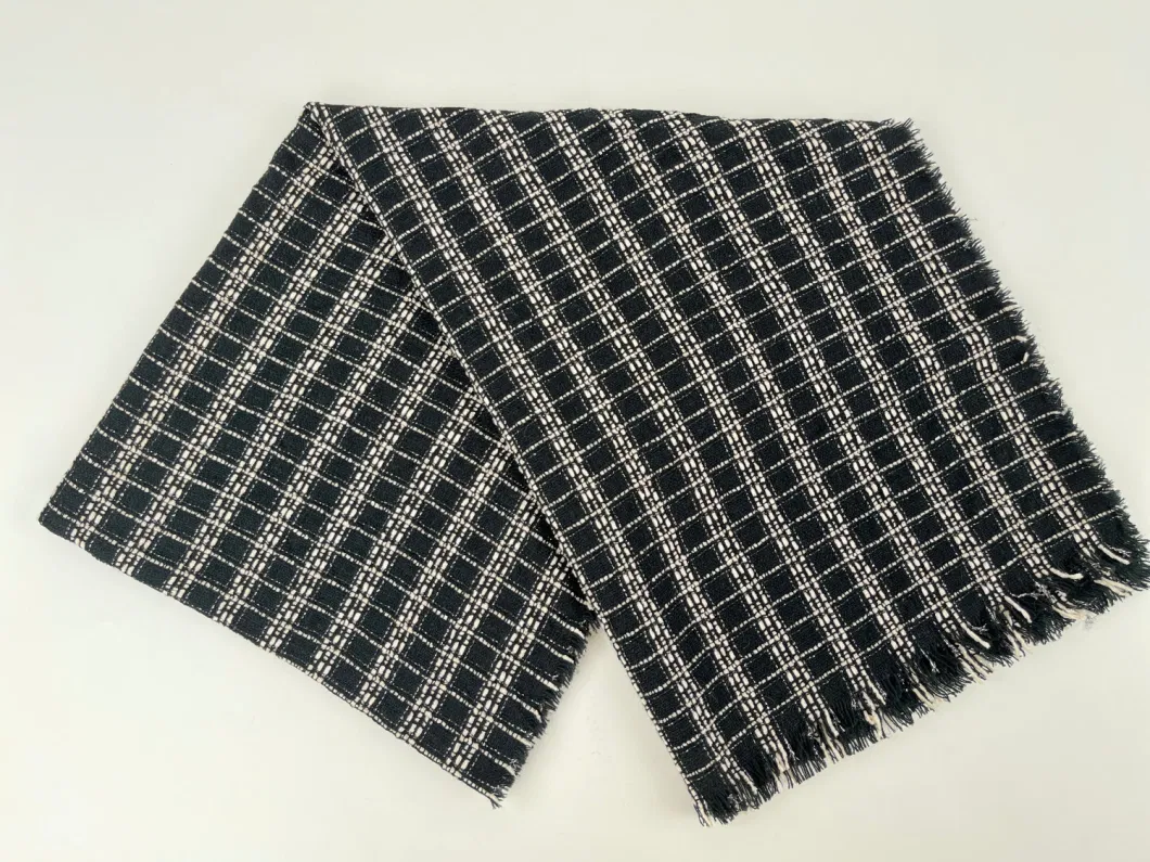 Factory Winter Warm Ladies Elegant Checked Stylish Quality Woven Scarf