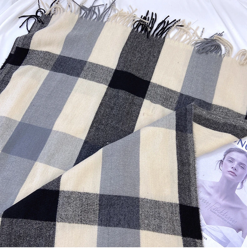 Tassel Plaid Large Scarf Women Fall Winter Scarf Classic Tassel Plaid Scarf