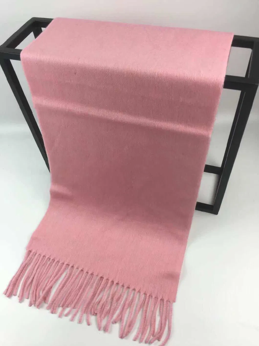 Classic Holiday Warm 100%Wool Solid Woven Rectangle Long Scarf