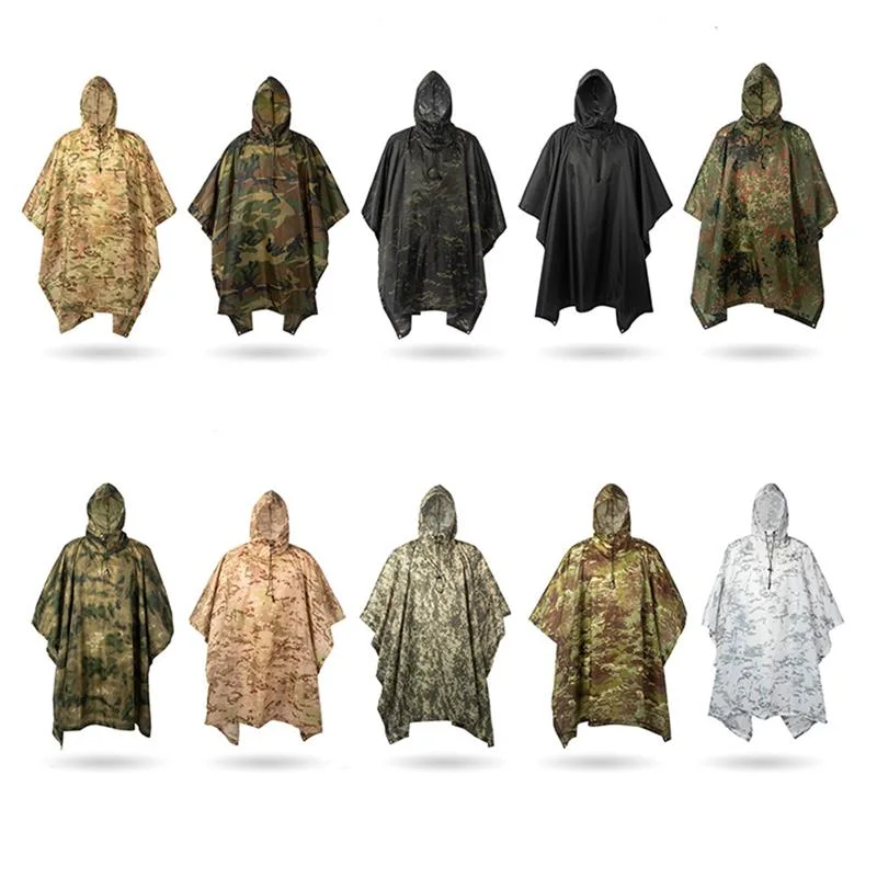 Kango Rain and Wind Resistant Poncho Hooded Rain Poncho