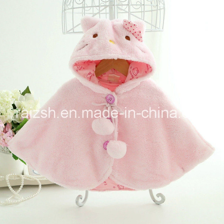 Plush Baby/Child Poncho Cloak with Decoration Lovely Cute Gift