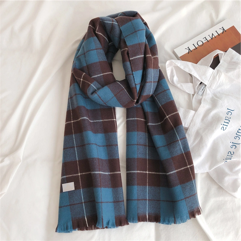 Hot Selling Winter Plaid Shawl Cashmere Plaid Scarves Lodon Checked Scarf for Women &amp; Men