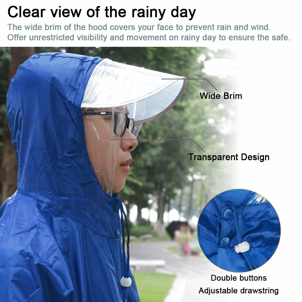Single-Person Rain Poncho for Waterproof Windproof Rain Poncho Poncho Crochet Rainwear
