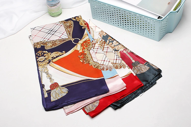 Summer Digital Printing Luxury Woman Big Polyester Scarves Custom Printed Personalized Chiffon Scarf for Women