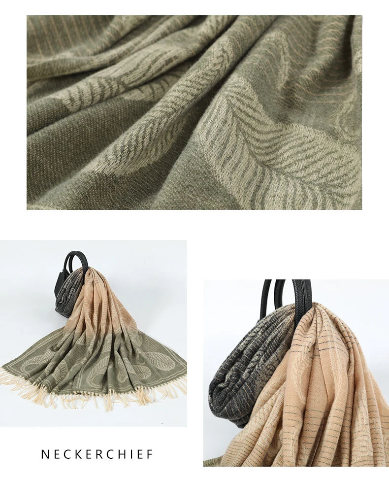 Elegant Designer Cashmere Shawl Jacquard Kashmir Body Wrap Pashmina