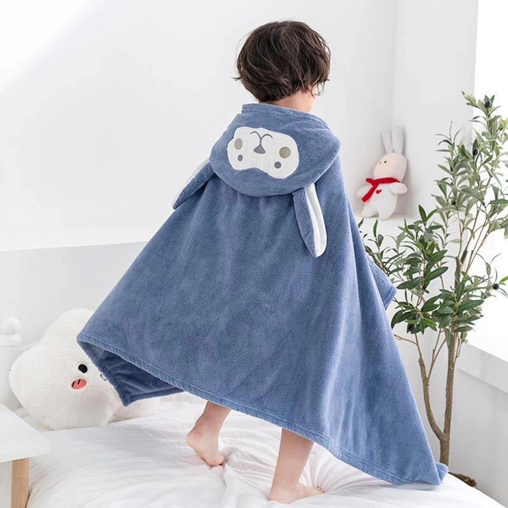 Wholesale Soft Hooded Chridren Surf Poncho Cute Rabbit Towel Blanket with Hood