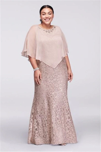 Chiffon Evening Dresses Free Shawl Mother of The Bride Lace Party Formal Gown Mt043