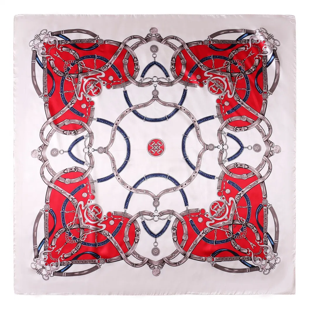 Wholesale Classic Heart Printed Ladies Satin Silk Like Sleeping Head Scarf