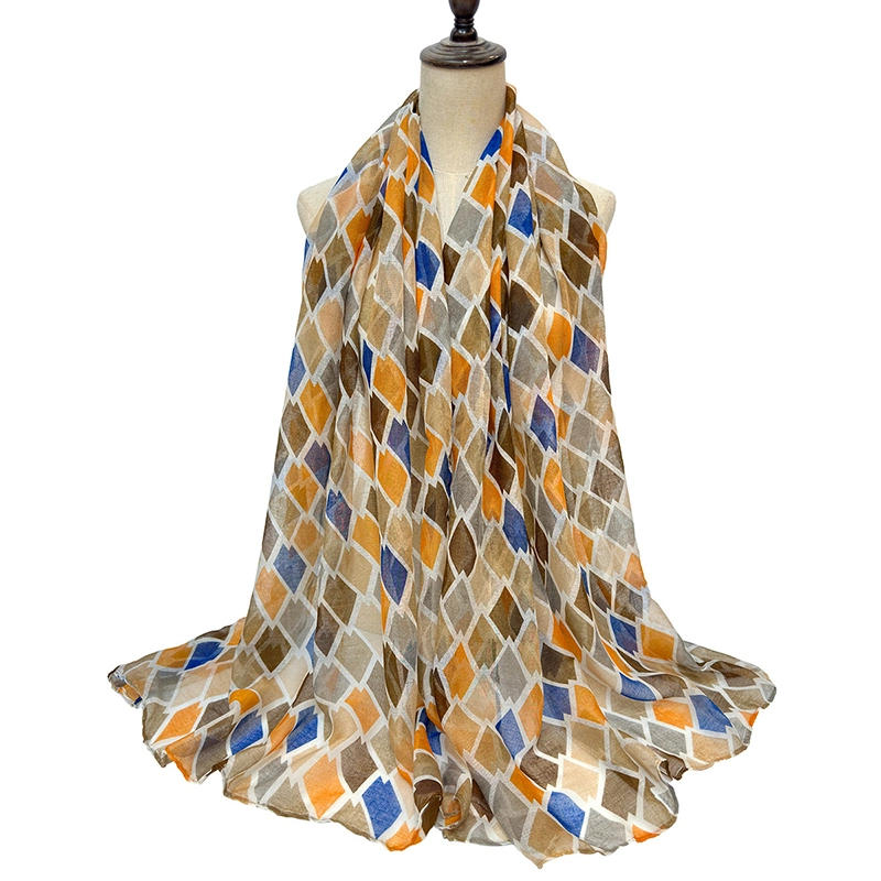 Geometric Print Ab Hair Womens Scarfs Able Spring Scarves