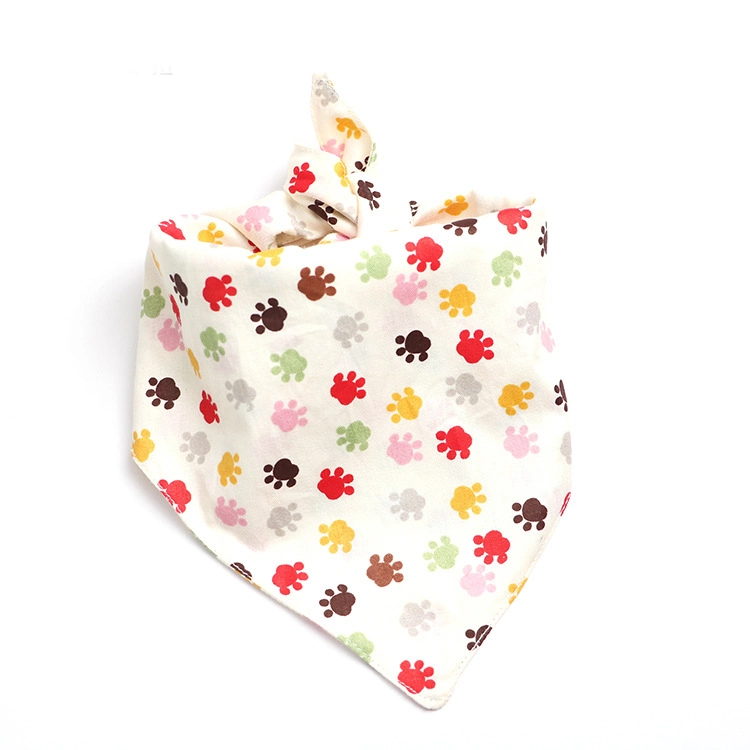 2020 New Cotton Pet Triangle Scarf Cat Dog Saliva Towel Scarf Spring and Summer Pet Supplies