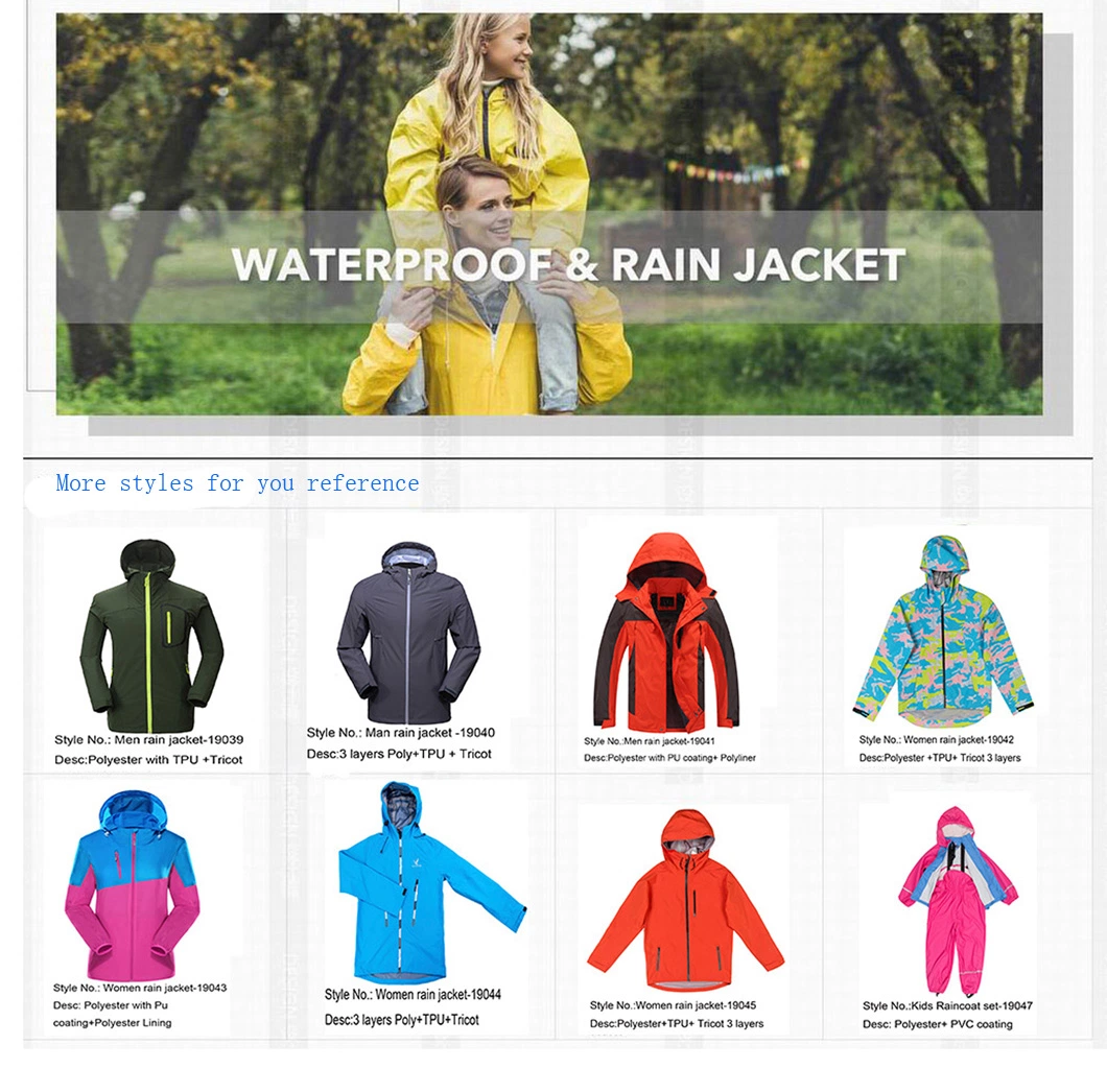 Hottest Lady Waterproof PVC Rain Coat Plus Size Hooded Rain Poncho for Bike Women Rain Wear