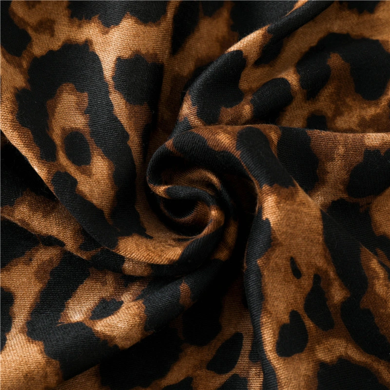 Female Autumn Winter Classic Leopard Print Animal Pattern Shawl Tassel Hijab Scarf