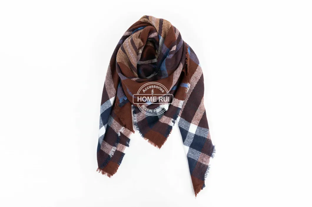 Women Men Spring Fall Woven Self Tassel Plaid Lattice Veronz Super Soft Classic Nova Scottish Large Cozy Oversize Cappa Tippet Turban Wimple Plain Stole Shawl