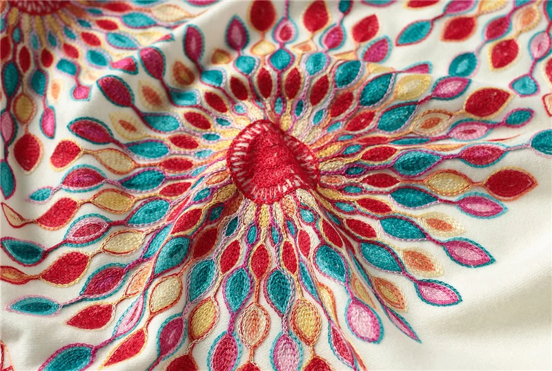 Embroidered Customized Wool Shawl Woven Pashmina Scarf