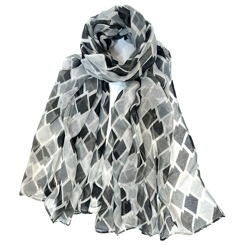 Geometric Print Ab Hair Womens Scarfs Able Spring Scarves