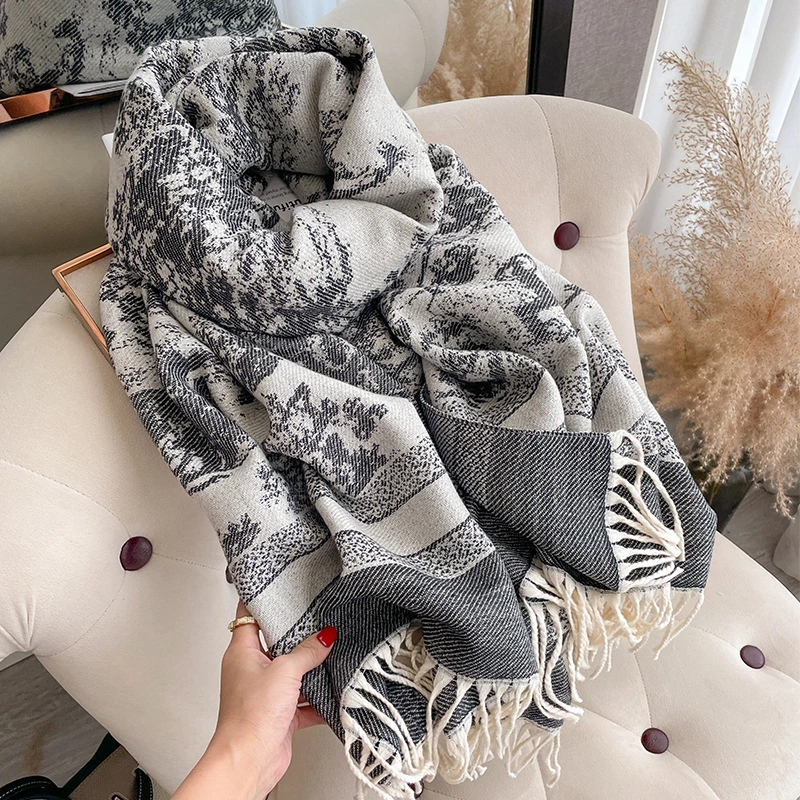 Winter Warm Scarfs Cashmere Tassel Pashmina Plaid Blanket Shawls Wholesale Replica Brand Designer Wool Scarf