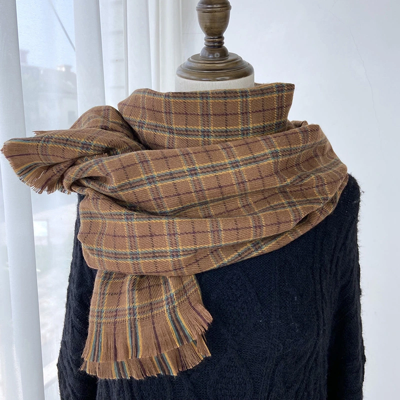 Hot Sales Autumn and Winter New Style Cashmere Plaid All-Match Warm Vintage Long Lady Scarf