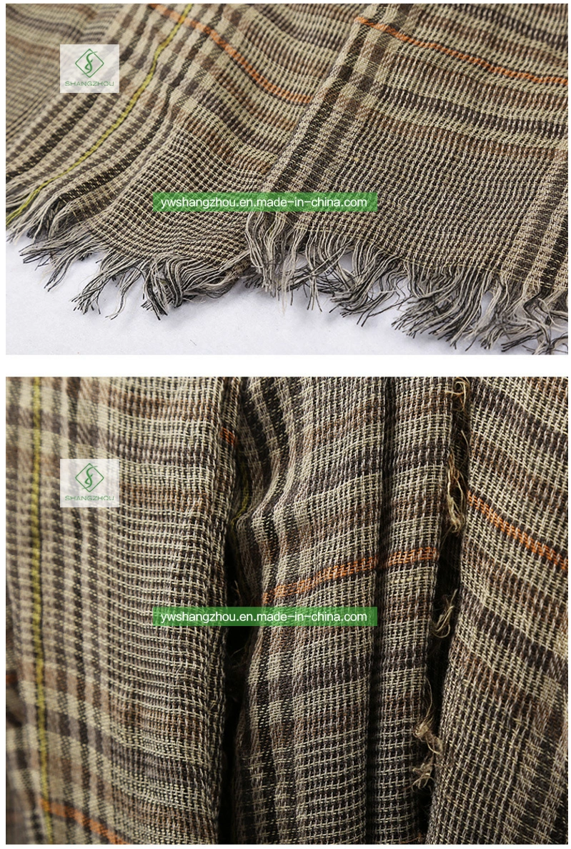 Newest Cotton Plaid Short-Whisker Scarf Fashion Lady Sunscreen Shawl