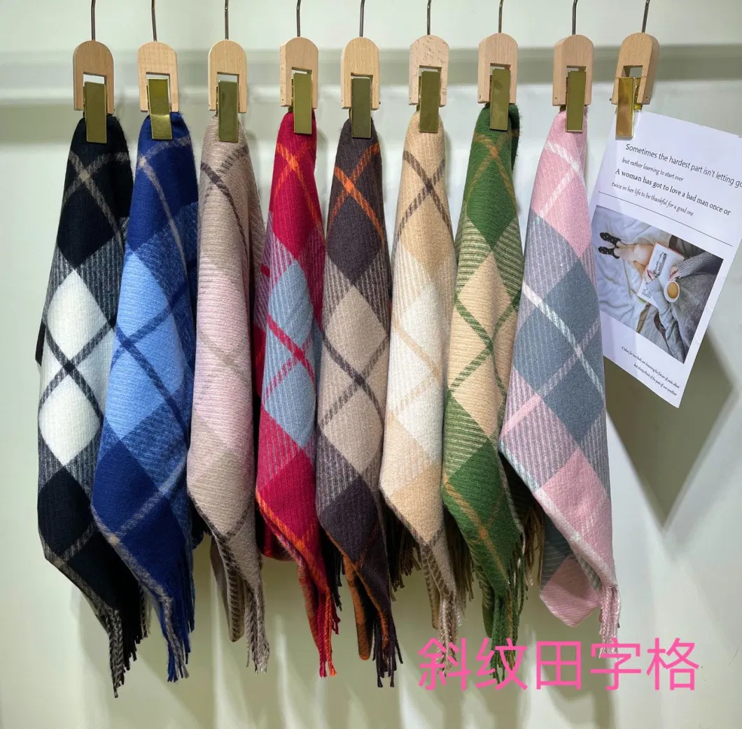 Wholesale Price Check Plaid Tartan Long Scarf for Women with Many Color