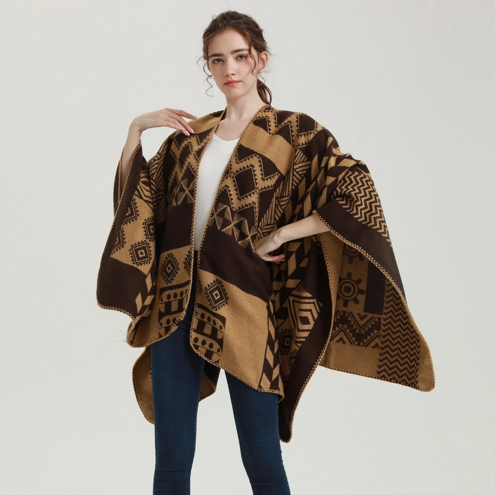 Poncho Cape Retro Style Vintage Winter Shawl Wraps for Women