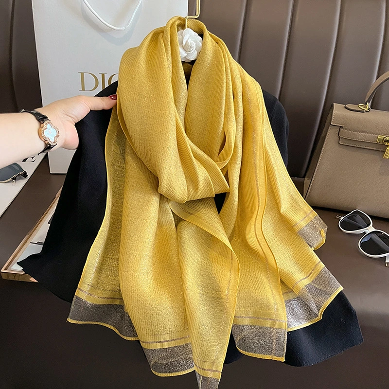 Modest Comfortable Felling Autumn Silk Cut Scarf Trend Stewardess 80*190cm Perfect