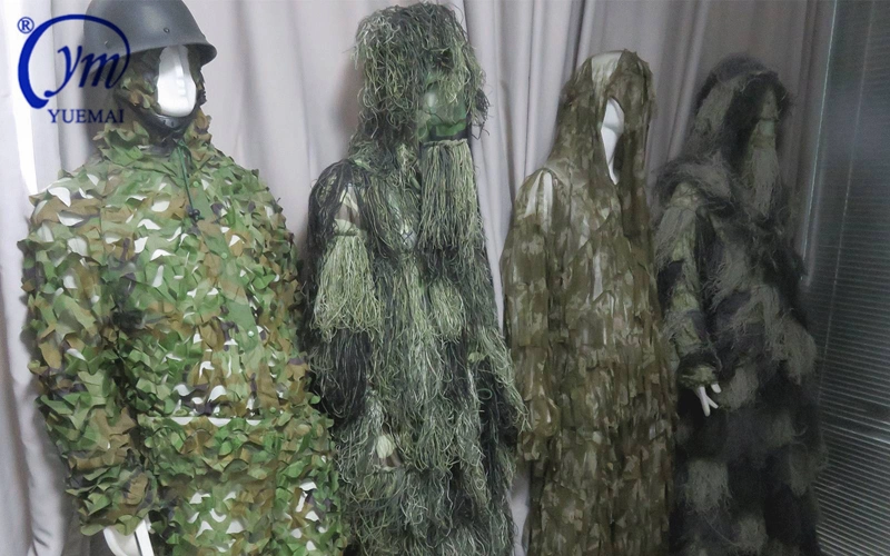 Hunting Poncho 3D Leaves Woodland Camouflage Ghillie Cloak